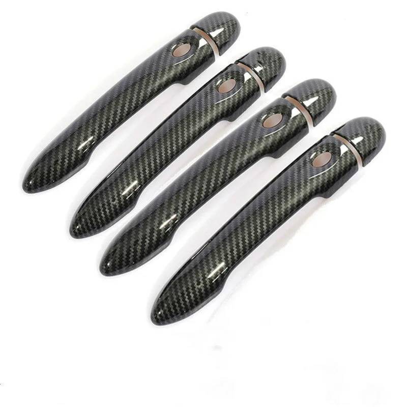 HUVNEXA for Renault, Captur Kaptur, for Samsung, QM3 2013 2014 2015 2016 2017 2018 2019 2020 Carbon Fiber Auto Türgriff Abdeckung Zubehör Abdeckung für Außentürgriffe(4Dr no Key 4 Buttons) von HUVNEXA