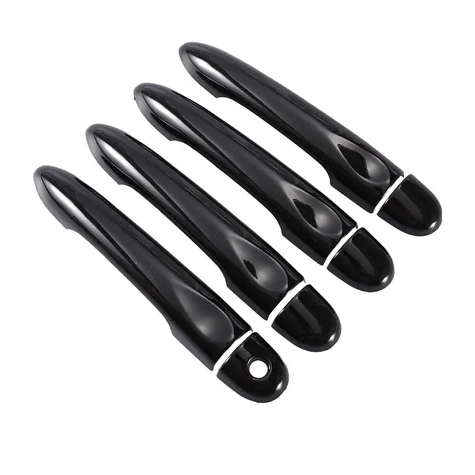 HUVNEXA for Renault, ZOE ZE 2012 2013 2014 2015 2016 2017 Glänzend Schwarz Autotürgriffabdeckung Zierleiste Styling-Zubehör Abdeckung für Außentürgriffe(4Dr 1 Key no Button) von HUVNEXA