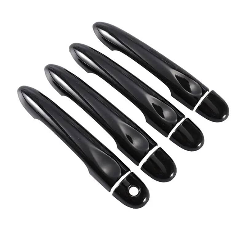 HUVNEXA for Renault, ZOE ZE 2012 2013 2014 2015 2016 2017 Glänzend Schwarz Autotürgriffabdeckung Zierleiste Styling-Zubehör Abdeckung für Außentürgriffe(4Dr 1 Key no Button) von HUVNEXA