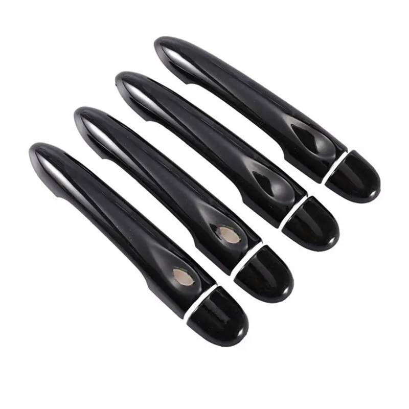 HUVNEXA for Renault, ZOE ZE 2012 2013 2014 2015 2016 2017 Glänzend Schwarz Autotürgriffabdeckung Zierleiste Styling-Zubehör Abdeckung für Außentürgriffe(4Dr no Key 2 Buttons) von HUVNEXA
