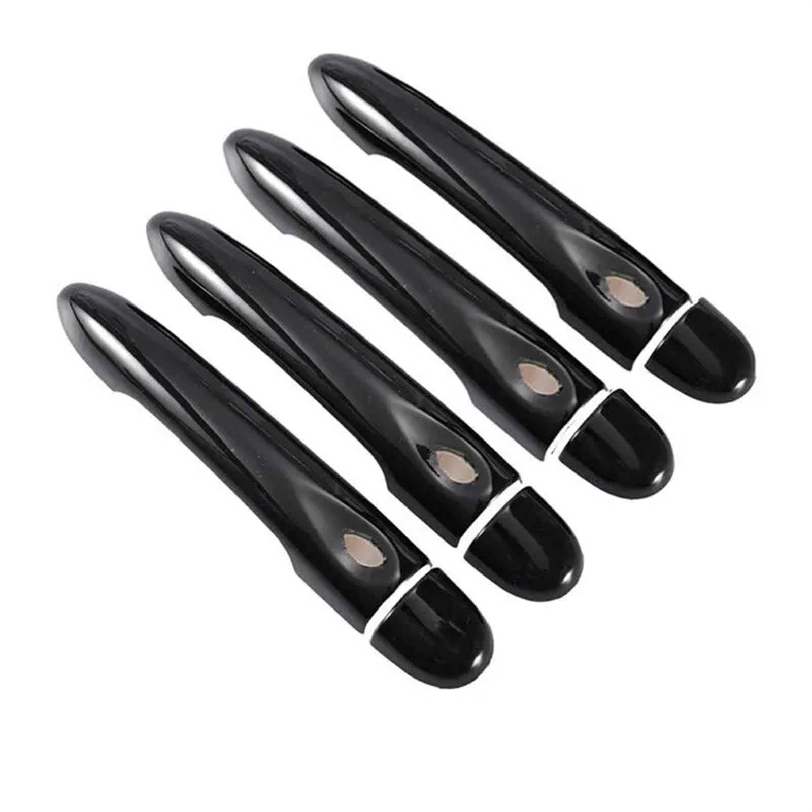 HUVNEXA for Renault, ZOE ZE 2012 2013 2014 2015 2016 2017 Glänzend Schwarz Autotürgriffabdeckung Zierleiste Styling-Zubehör Abdeckung für Außentürgriffe(4Dr no Key 4 Buttons) von HUVNEXA