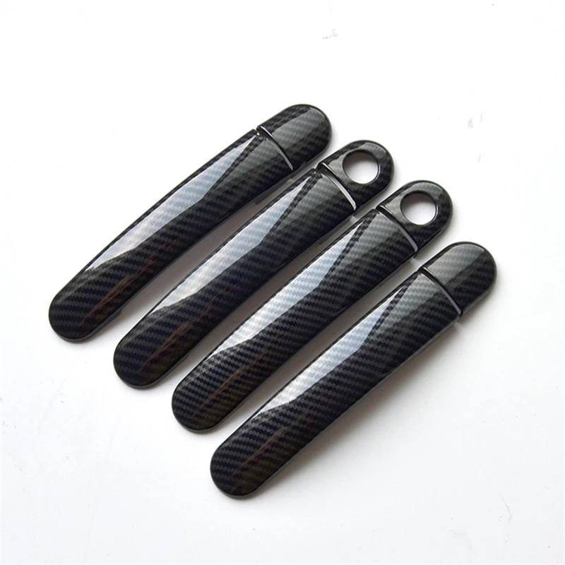 HUVNEXA for Seat, Leon MK1 1M 1999 2000 2001 2002 2003 2004 Chrom-Kohlefaser-Autotürgriffblenden, Autozubehör, Styling-Aufkleber Abdeckung für Außentürgriffe(Model 2) von HUVNEXA