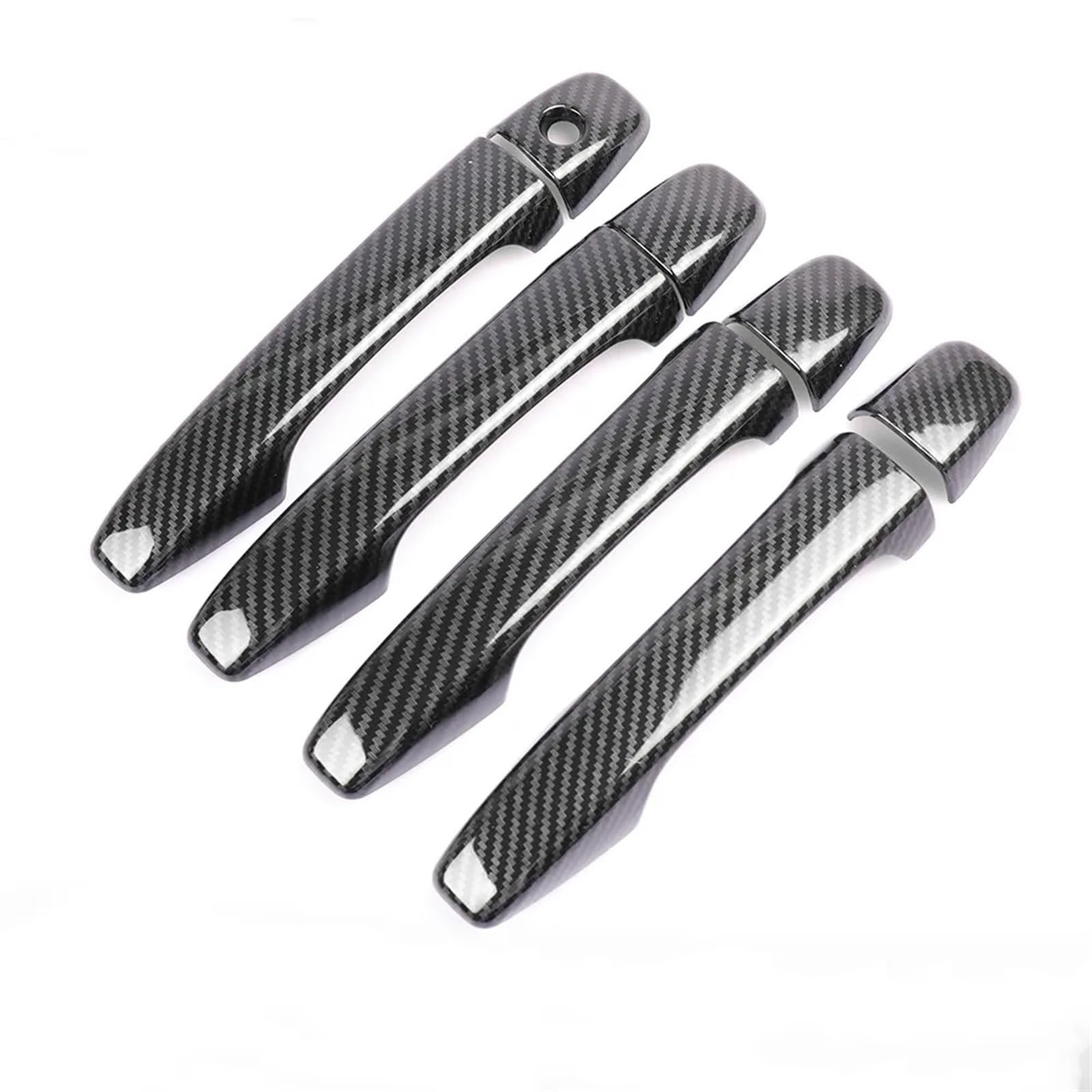 HUVNEXA for Subaru, WRX WRX STI 2015 2016 2017 2018 2019 2020 Kohlefaser-Autotürgriff-Abdeckungspad-Aufkleber-Overlay-Styling-Zubehör Abdeckung für Außentürgriffe(No keyless Entry) von HUVNEXA
