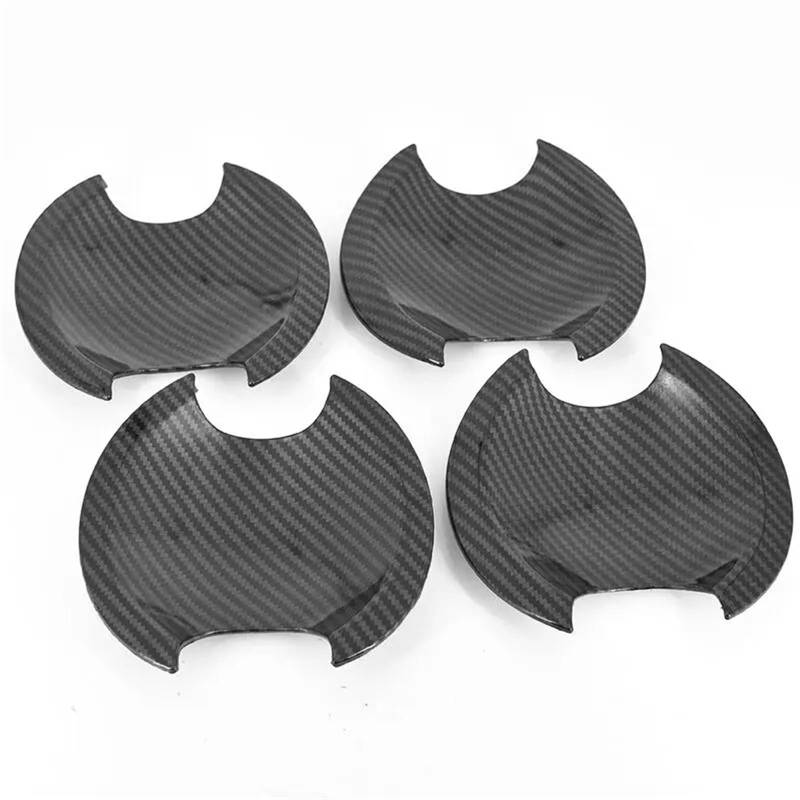 HUVNEXA for Toyota, Camry XV50 2012 2013 2014 2015 2016 2017, Kohlefaser-Chrom-Autotürgriffabdeckung, Zieraufkleber, Styling-Zubehör Abdeckung für Außentürgriffe(Carbon Bowl) von HUVNEXA