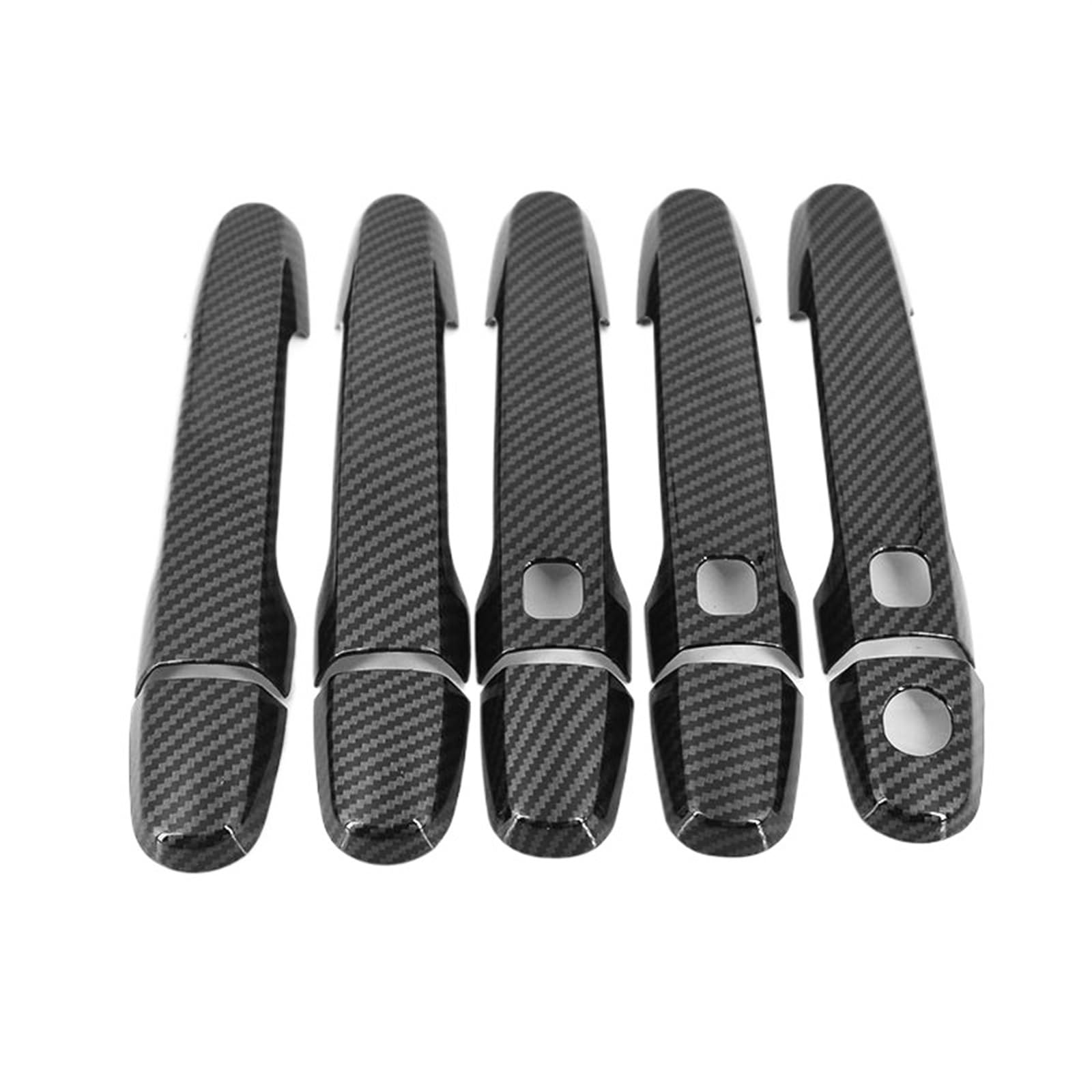 HUVNEXA for Toyota, for RAV4, RAV 4 2006 2007 2008 2009 2010 2011 2012 2013 Carbonfaser-Chrom-Autotürgriffabdeckungen Styling-Zubehör Abdeckung für Außentürgriffe(Carbon 3 Buttons) von HUVNEXA