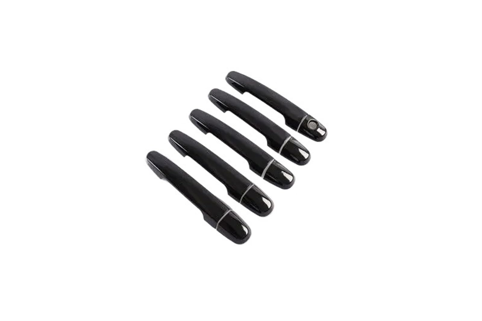 HUVNEXA for Toyota, for RAV4, RAV 4 2006 2007 2008 2009 2010 2011 2012 2013 Hochglanzschwarz Chrom Autotürgriffblenden Styling-Zubehör Abdeckung für Außentürgriffe(Black 0 Button) von HUVNEXA