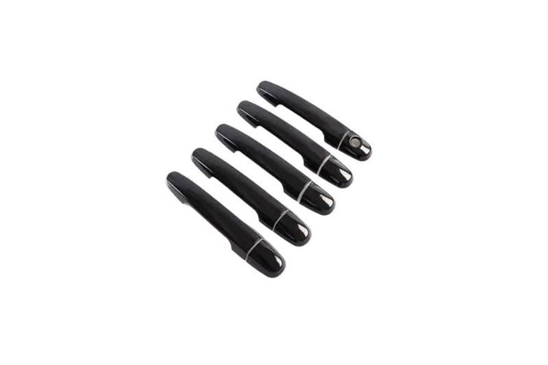 HUVNEXA for Toyota, for RAV4, RAV 4 2006 2007 2008 2009 2010 2011 2012 2013 Hochglanzschwarz Chrom Autotürgriffblenden Styling-Zubehör Abdeckung für Außentürgriffe(Black 0 Button) von HUVNEXA