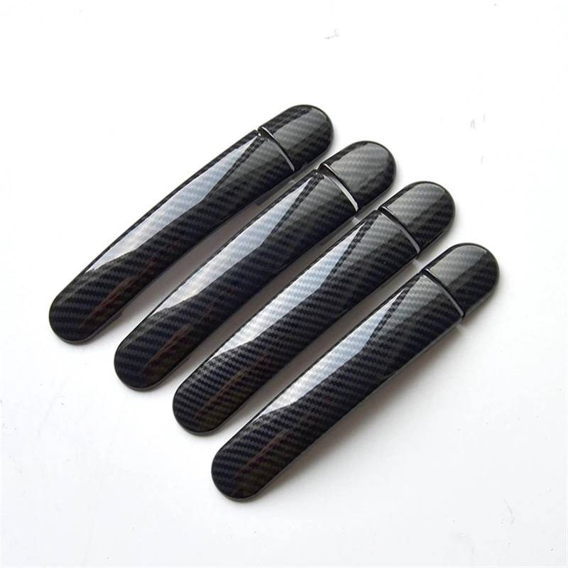 HUVNEXA for VW, for Jetta, 2012 2013 2014 2015 2016 Chrom-Kohlefaser-Autotürgriffabdeckungen Autozubehör Styling-Aufkleber Abdeckung für Außentürgriffe(Black 0 Keyhole) von HUVNEXA