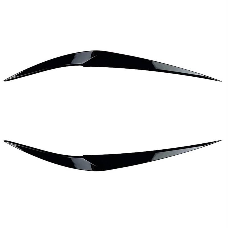 HUVNEXA for X1 F48 F49 2015 2016-2022 2 Stück glänzend Schwarze Augenbrauen Scheinwerfer Augenlider Deckel ABS Body Kit Spoiler Zubehör Autoscheinwerferaufkleber(Glossy Black) von HUVNEXA