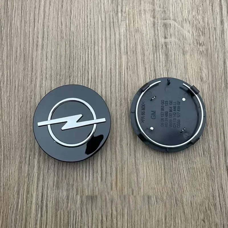 4 Stück Auto Radnabenkappen, für Opel Corsa E F A B C D Gsi Cors OPC Line Turbo 64mm Nabendeckel Wasserdicht Staubdicht Radnabenabdeckung Elgenkappen Radkappen Zubehör,B von HUYBCRH