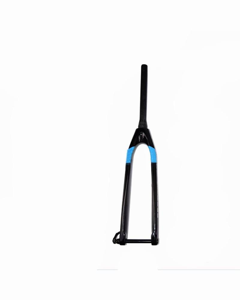 Fahrrad-Vorderradgabel Geeignet Für Alle Carbonfaser-Mountainbike-Vorderradgabeln, Zylinderschaft, Scheibenbremse, Gerades Rohr, Kegelrohr, Harte Gabel MTB Federgabel(Blue) von HUYHSD