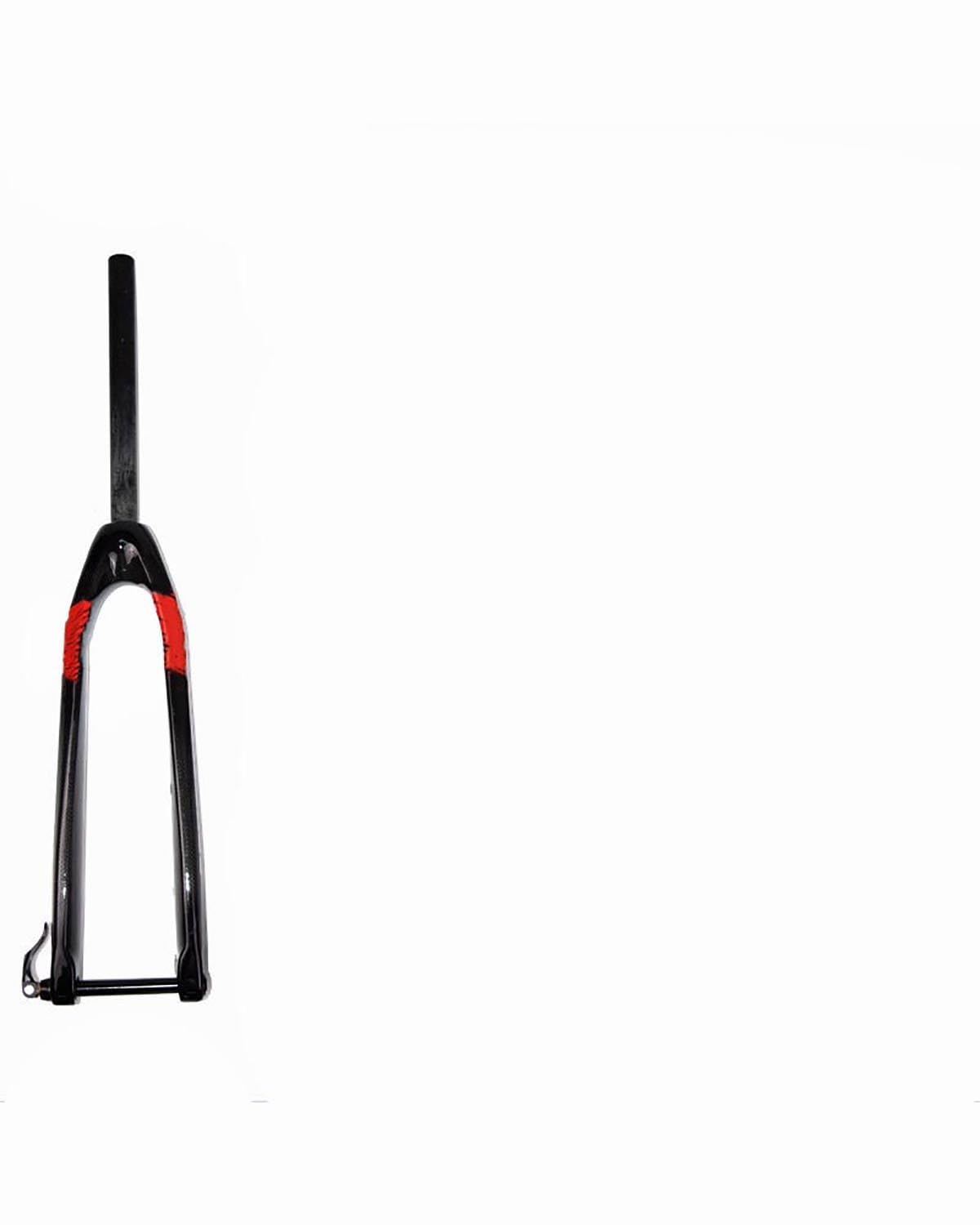 Fahrrad-Vorderradgabel Geeignet Für Alle Carbonfaser-Mountainbike-Vorderradgabeln, Zylinderschaft, Scheibenbremse, Gerades Rohr, Kegelrohr, Harte Gabel MTB Federgabel(Red) von HUYHSD