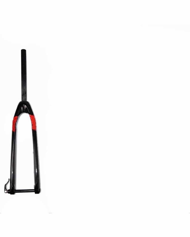 Fahrrad-Vorderradgabel Geeignet Für Alle Carbonfaser-Mountainbike-Vorderradgabeln, Zylinderschaft, Scheibenbremse, Gerades Rohr, Kegelrohr, Harte Gabel MTB Federgabel(Red) von HUYHSD