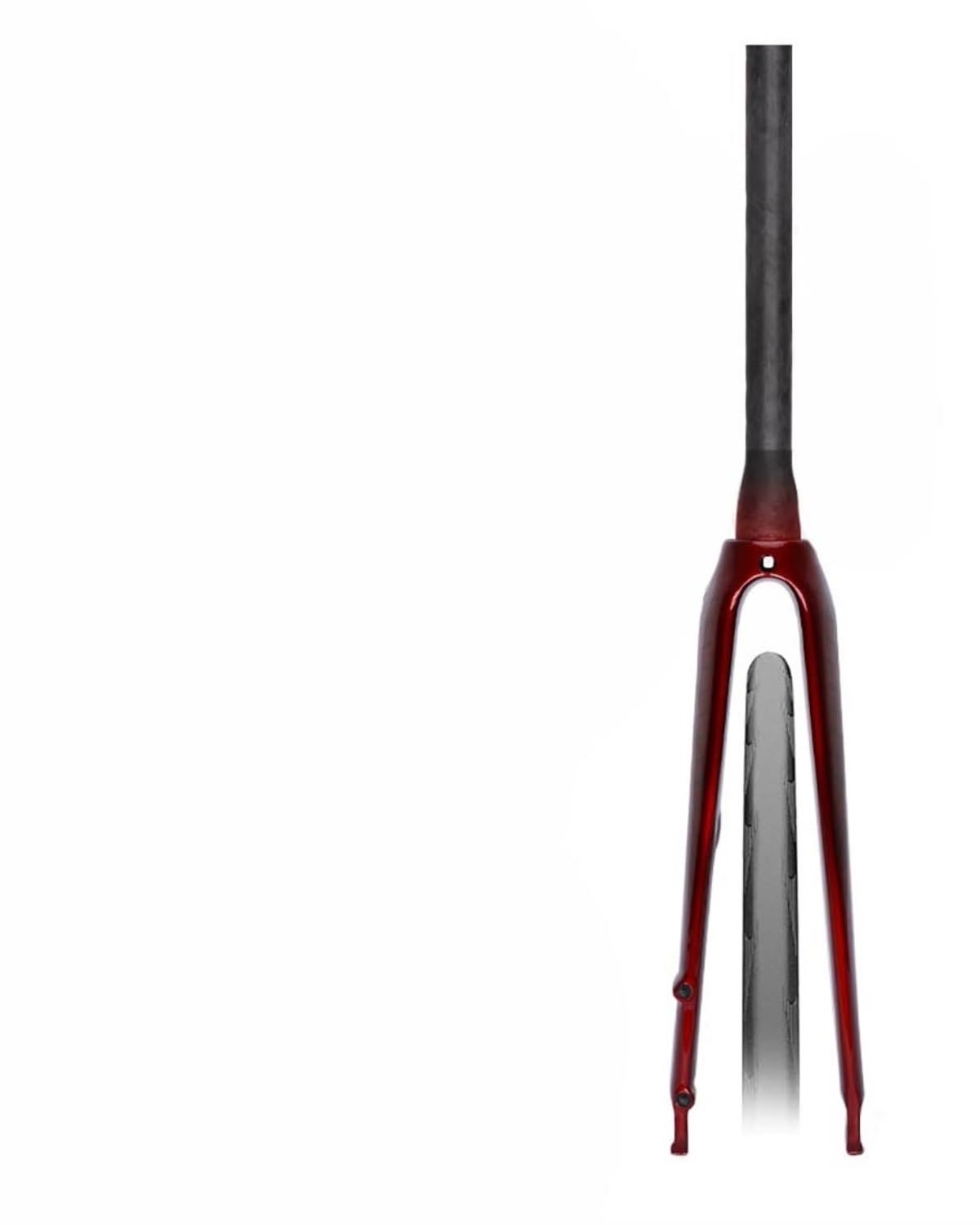 Fahrrad-Vorderradgabel Geeignet Für Carbon-Vorderradgabel, Rennrad-Hartgabel, Scheibenbremse, Felgenbremse, Spinalrohr, Schnellspanner, Carbon-Vorderrad 700 X 25 MTB Federgabel(Wine red Gloss) von HUYHSD