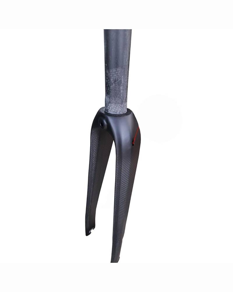 Fahrrad-Vorderradgabel Geeignet Für Scheibenbremsen, Rennrad, Vollcarbon-Vorderradgabel, Hartgabel, Fahrrad-Carbongabel, Schnellspanner, Interne Verkabelung, Tourenrad-Vorderradgabel 700c Mtb Federgab von HUYHSD