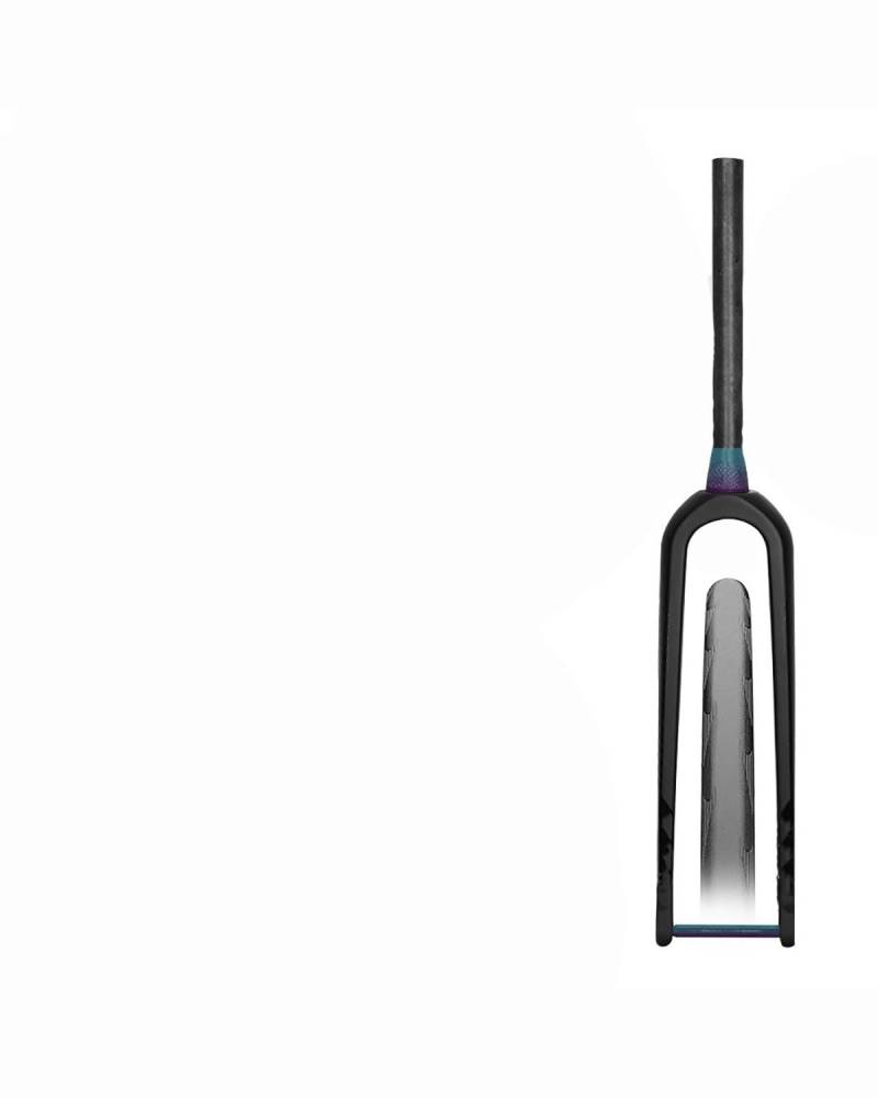 Fahrrad-Vorderradgabel Geeignet für Carbon Fiber Road Gravel Vorderradgabel 700C * 55C Mountainbike 27,5 Zoll Harte Gabel MTB Federgabel(Spinal Tube Barrel Shaft (700 * 55C)) von HUYHSD