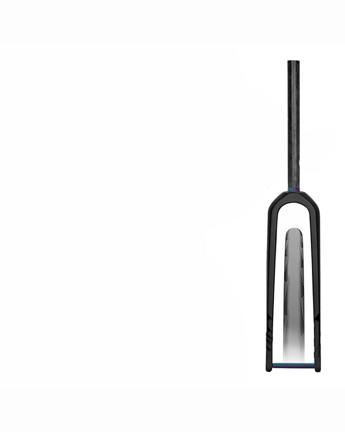 Fahrrad-Vorderradgabel Geeignet für Carbon Fiber Road Gravel Vorderradgabel 700C * 55C Mountainbike 27,5 Zoll Harte Gabel MTB Federgabel(Straight Tube Barrel Shaft (700 * 55C)) von HUYHSD