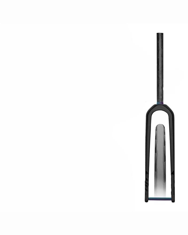 Fahrrad-Vorderradgabel Geeignet für Carbon Fiber Road Gravel Vorderradgabel 700C * 55C Mountainbike 27,5 Zoll Harte Gabel MTB Federgabel(Straight Tube Barrel Shaft (700 * 55C)) von HUYHSD