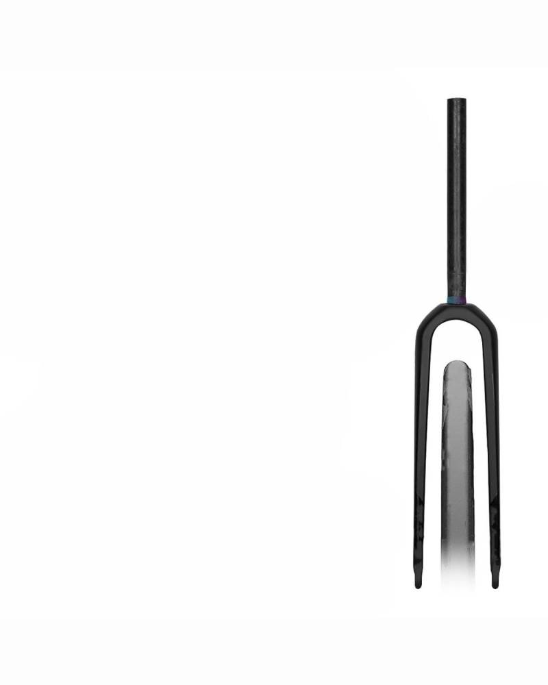 Fahrrad-Vorderradgabel Geeignet für Carbon Fiber Road Gravel Vorderradgabel 700C * 55C Mountainbike 27,5 Zoll Harte Gabel MTB Federgabel(Straight Tube Quick Release (700 * 55C)) von HUYHSD