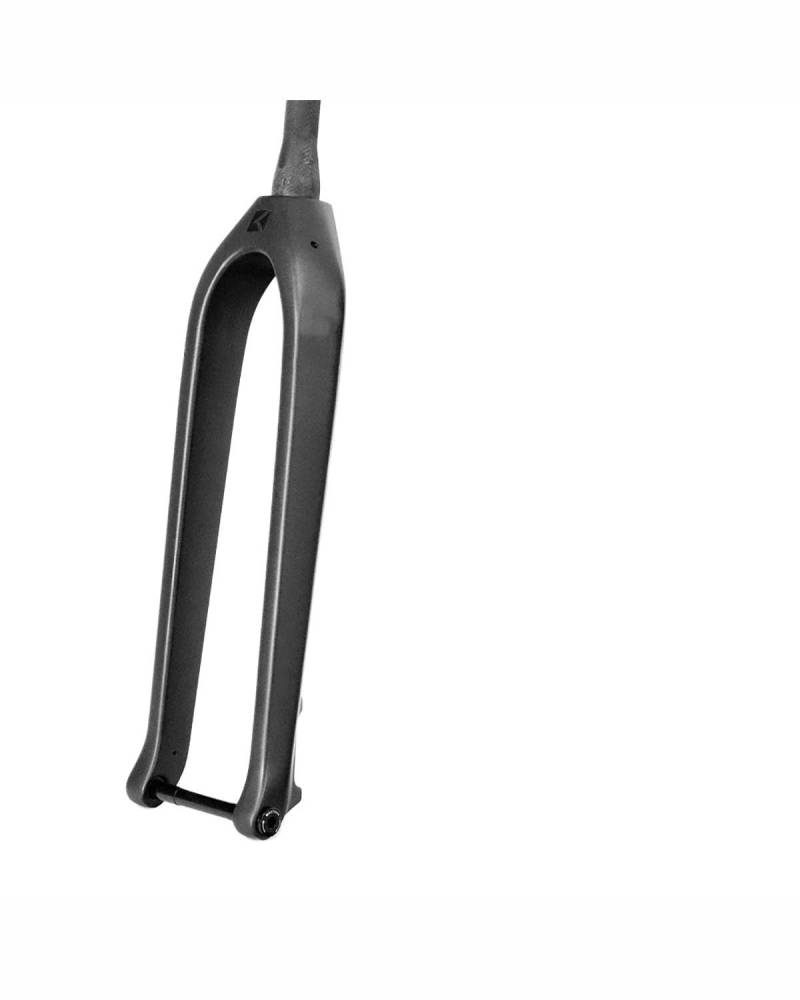 Fahrrad-Vorderradgabel Geeignet für Carbonfaser-Mountainbike-Vorderradgabel, Boost-Laufschaftöffnung 110 mm, Offroad-Hartgabel, Scheibenbremse, interne Verkabelung MTB Federgabel(Matte Black) von HUYHSD