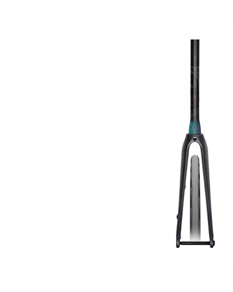 Fahrrad-Vorderradgabel Geeignet für Rennrad-Vorderradgabel, gerades Rohr, Wirbelsäulenrohr, Tonnenachse, Schnellspanner, Vollcarbon-Fahrrad-Vorderradgabel 700C Mtb Federgabel(Spinal tube barrel shaft) von HUYHSD