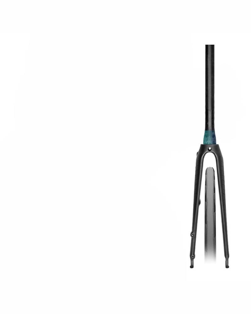 Fahrrad-Vorderradgabel Geeignet für Rennrad-Vorderradgabel, gerades Rohr, Wirbelsäulenrohr, Tonnenachse, Schnellspanner, Vollcarbon-Fahrrad-Vorderradgabel 700C Mtb Federgabel(Spinal tube quick release von HUYHSD
