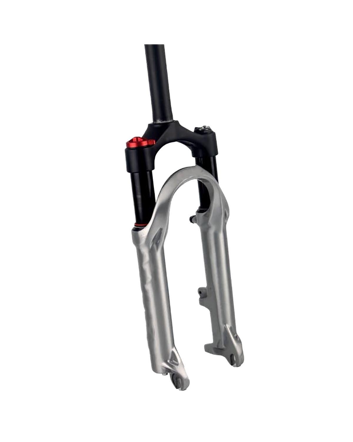 Fahrrad-Vorderradgabel Mountainbike-Luftgabel Mit Rückpralleinstellung, Kompatibel Mit 20-Zoll-Falträdern/BMX-Fahrrädern MTB Federgabel(Brushed Silver) von HUYHSD