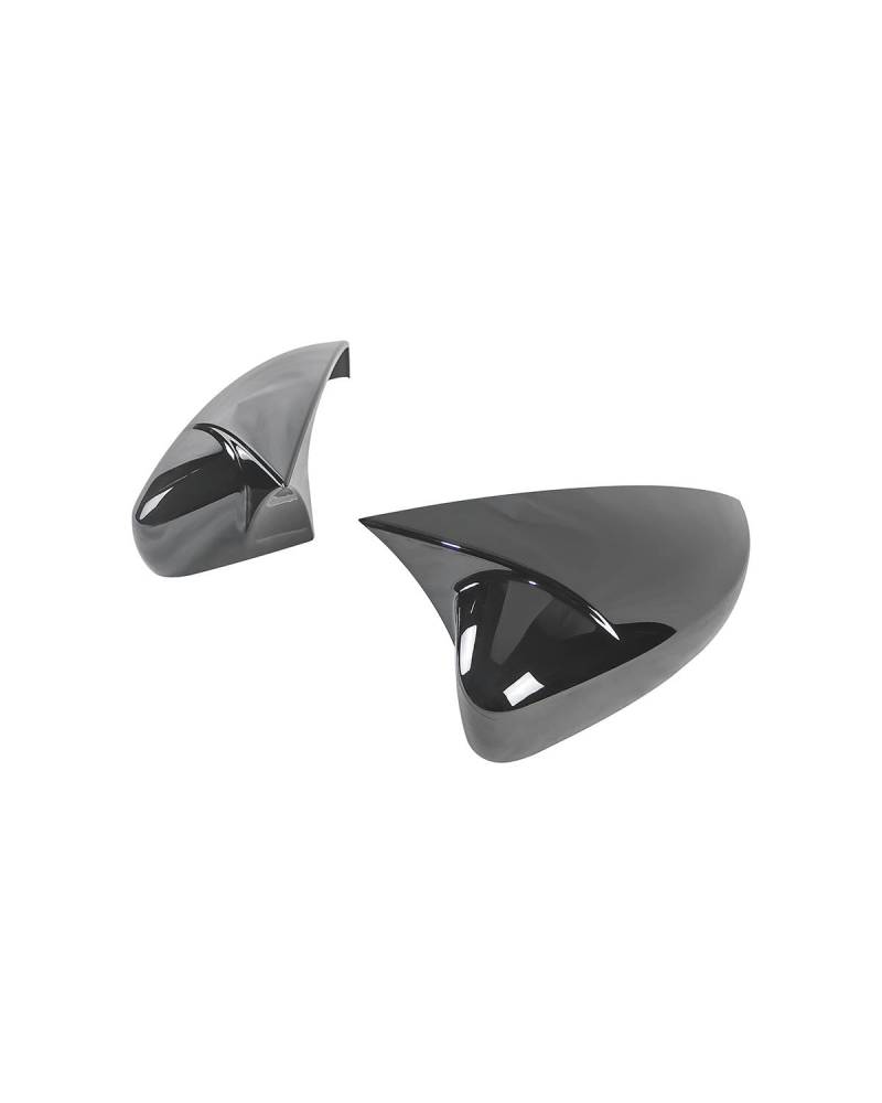 Spiegelkappen Für POLO 6C 2014-2017 Mit Blinker ABS Batman Style Seitenrückspiegelabdeckung Zusatzkappen Schalenverkleidung Schwarz Glänzend Auto Spiegelkappen von HUYHSD