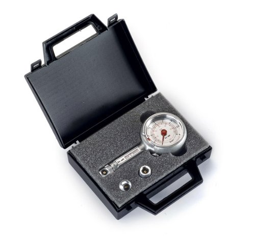 Reifendruckprüfer Reifendruckmesser mit Ablassventil 0-4 bar im Koffer Set von Flaig