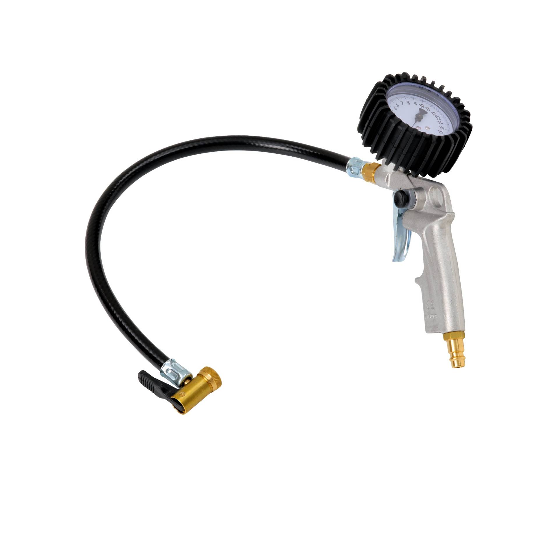 Reifenfüller 0-10 bar / 145 psi mit Hebelstecker, Manometer Güteklasse 1.6 Reifenfüller 0-10 bar / 145 psi mit Hebelstecker, Manometer Güteklasse 1.6 von HVG-Druckluftzubehör