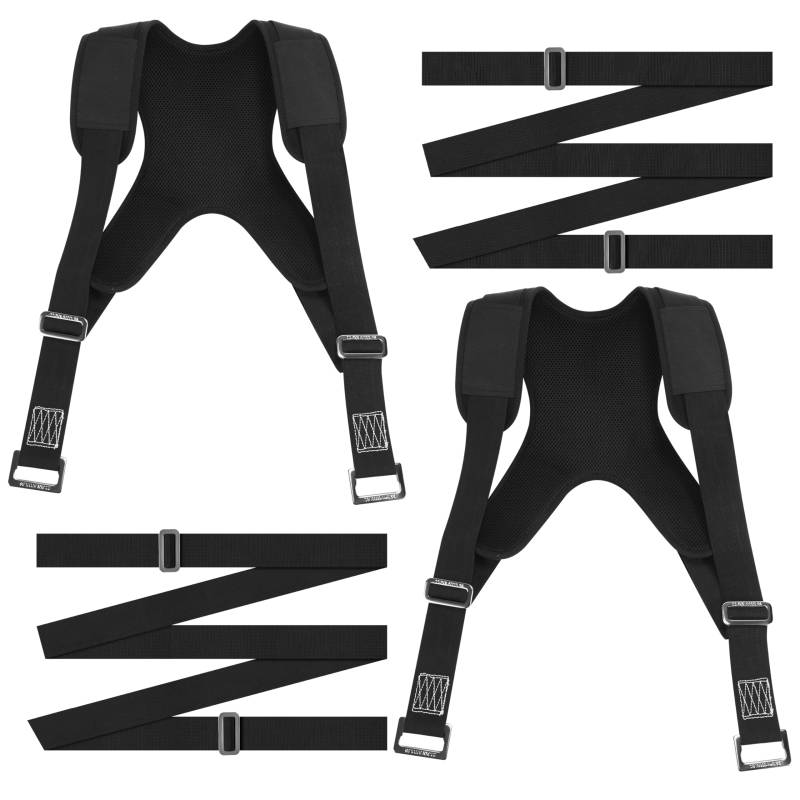 Tragegurte Umzug Möbel Set,Kraftvolle, Transportgurt, Stark, langlebig und bis zu 300 kg belastbar Ergonomisch und effizient für stressfreien Möbeltransport. Ideal für Profis und Heimwerker. Schwarz von HVYNOC