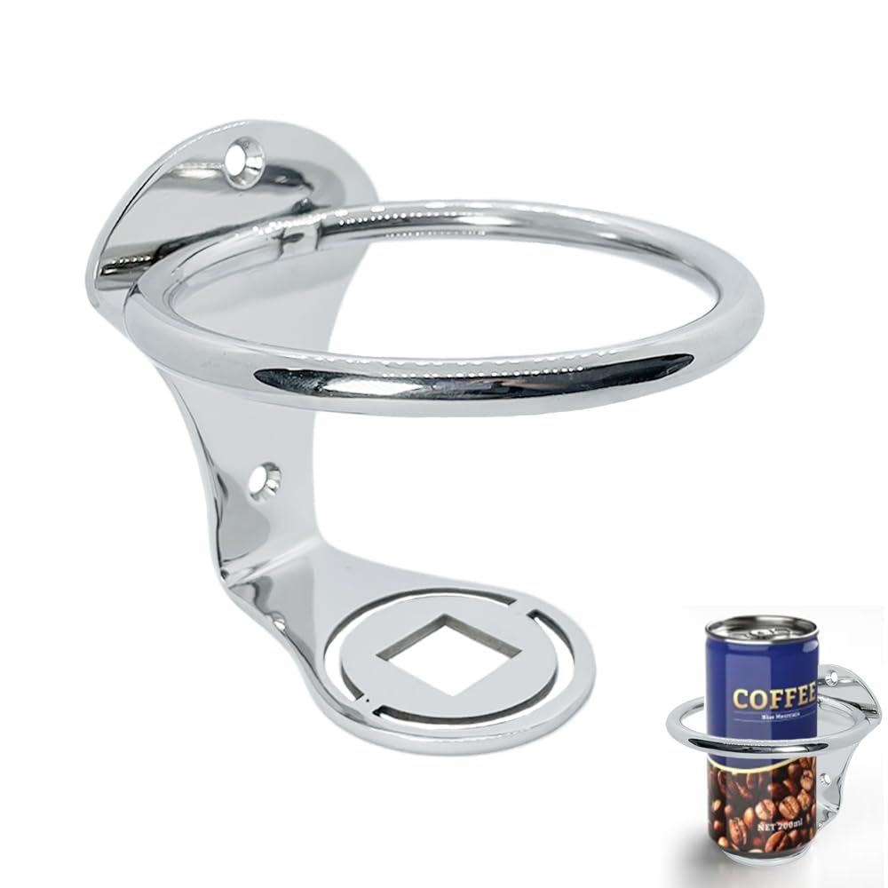 Bootsring-Getränkehalter für Yacht, Marine 316 Edelstahl, Getränkehalter, Halterung für Wohnwagen, Wohnmobil, Auto, 8,4 cm ID, 1 Stück Bootsring-Getränkehalter für Yacht, Marine 316 Edelstahl, Getränkehalter, Halterung für Wohnwagen, Wohnmobil, Auto, 8,4 cm ID, 1 Stück von HWIMARINE