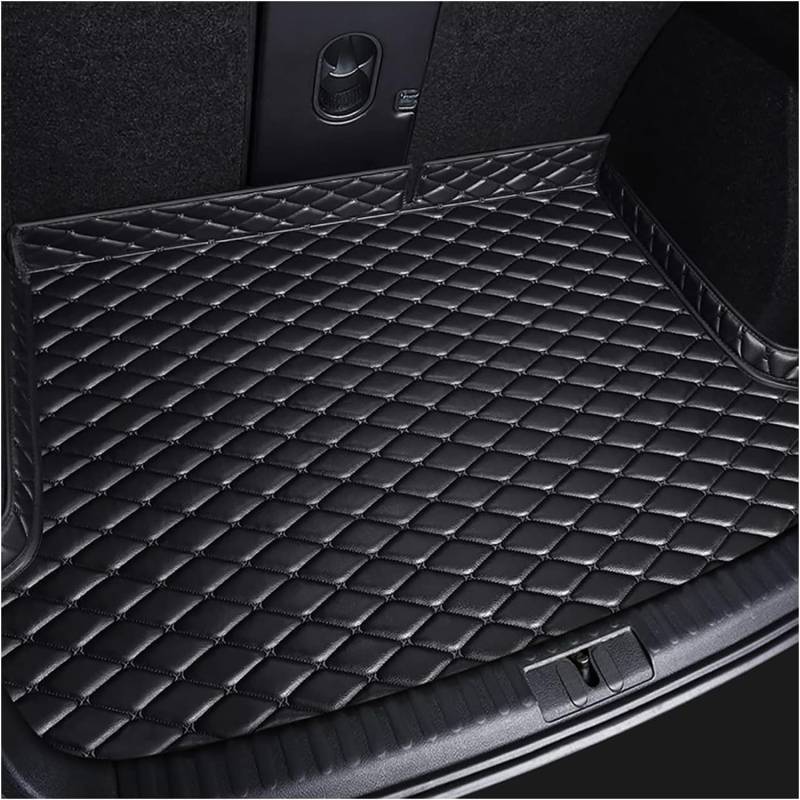 Leder Auto Kofferraumwanne für Benz SLK Class 2010-2013, Rutschfesten StrapazierfäHig Hutzmatte Kofferraum Kratzfeste Langlebiges Kofferraumschutz Interieur ZubehöR,A/Black von HWMUMI