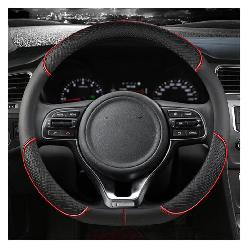 HWORKS Lenkradabdeckung Mikrofaser Leder Auto Lenkrad Abdeckung Für Kia Für Ceed Für XCeed Für Ceed Für SW Für Proceed GT Auto Zubehör Innen Lenkradbezug (Größe : D-5) von HWORKS