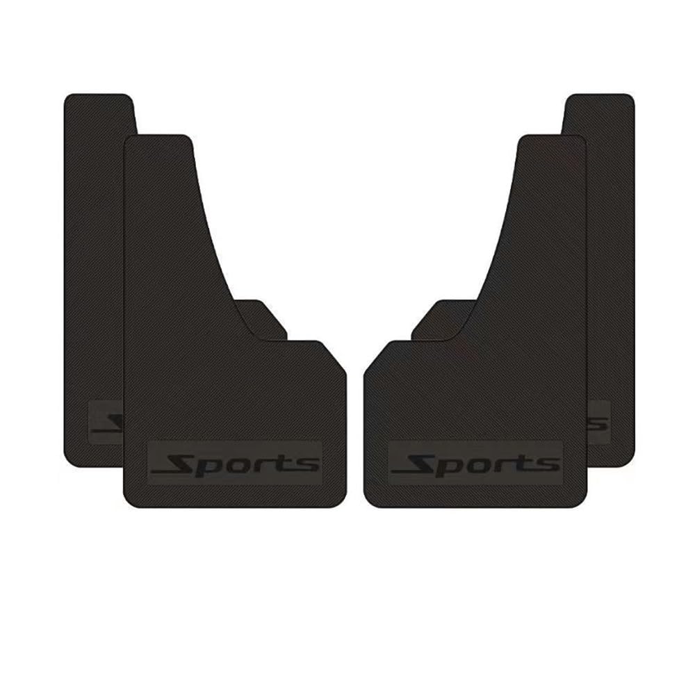 1/2 Paar Universal-Auto-Kotflügel vorne und hinten, Schmutzfänger, PP-Spritzschutz for Auto, SUV, Geländewagen, Autozubehör(4pcs Large Black) von HWZNB