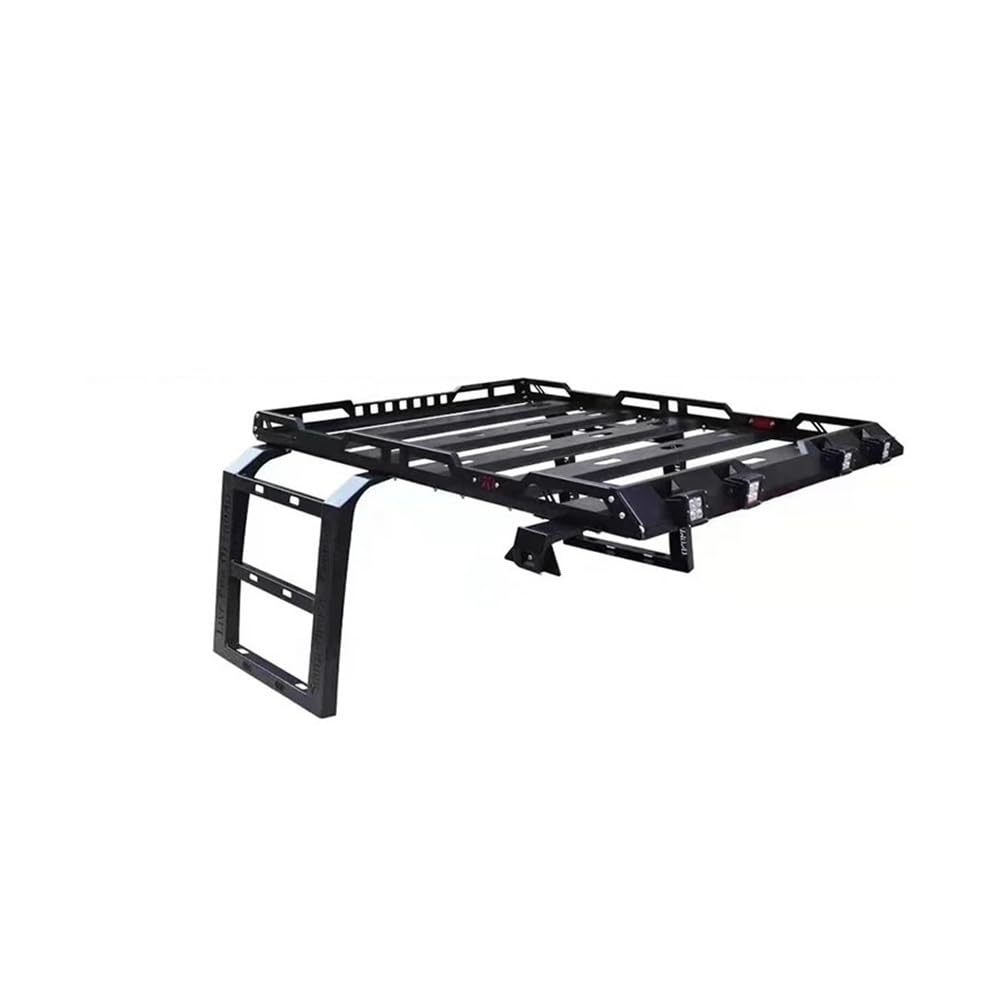 4 Türen 2 Türen 4 * 4 Offroad-Auto Autoteile Aluminium Kompatibel for Wrangler Jeep JK JL Dachgepäckträger mit 2 Seitenleitern 2007-2022(2018-2022 JL 4 Doors) von HWZNB