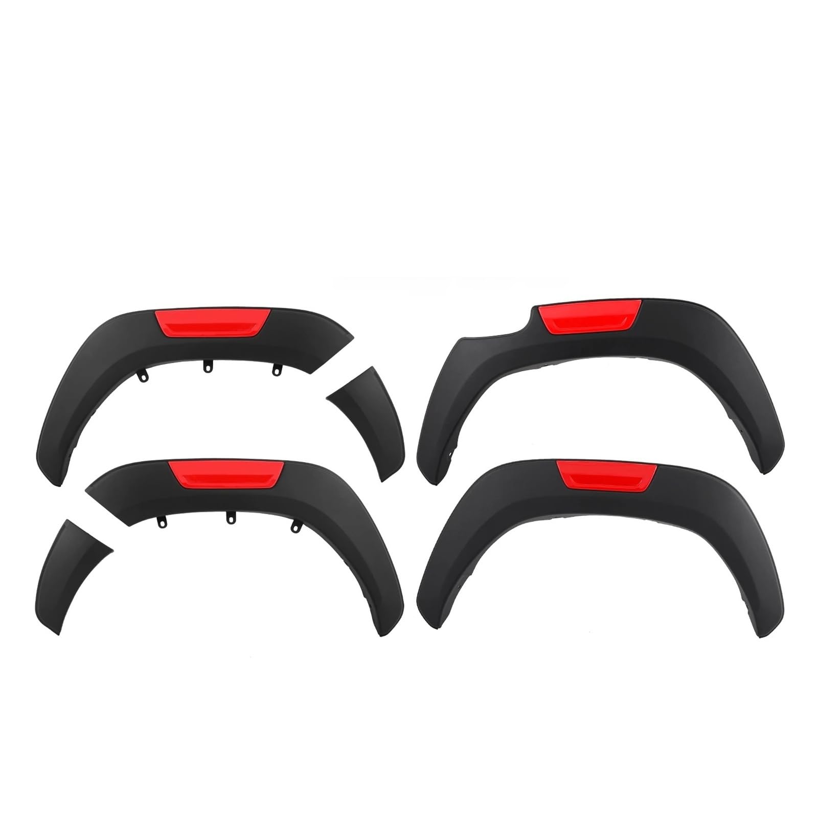 5'' Kotflügelverbreiterungen Radlaufverlängerung Kompatibel for Toyota Hilux Revo Rocco 2015-2023 Mattschwarze ABS-Kotflügel 4X4 Autoaußenteile(Red) von HWZNB