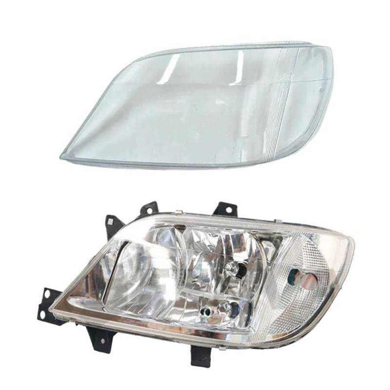 Auto-Lampenlichtgehäuse, kompatibel mit Benz Sprinter 2001 2002 2003, Auto-Scheinwerfer-Objektivabdeckung, Lampenschirm, Glas, Lampenabdeckung, Kappen, Scheinwerferschale(L) von HWZNB
