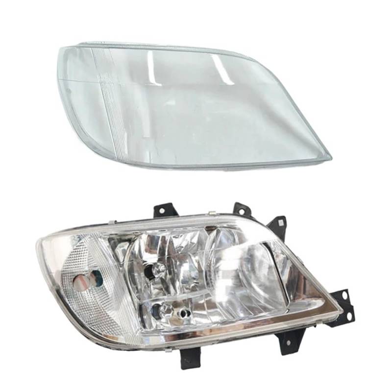 Auto-Lampenlichtgehäuse, kompatibel mit Benz Sprinter 2001 2002 2003, Auto-Scheinwerfer-Objektivabdeckung, Lampenschirm, Glas, Lampenabdeckung, Kappen, Scheinwerferschale(R) von HWZNB