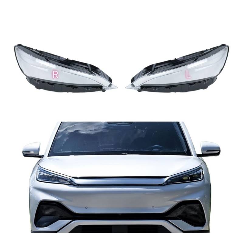 Autolichter Shell Frontscheinwerfer Glasabdeckung Transparent Lampenschirm Scheinwerferlinse Kompatibel for BYD Yuan Plus 2022 2023(Left) von HWZNB