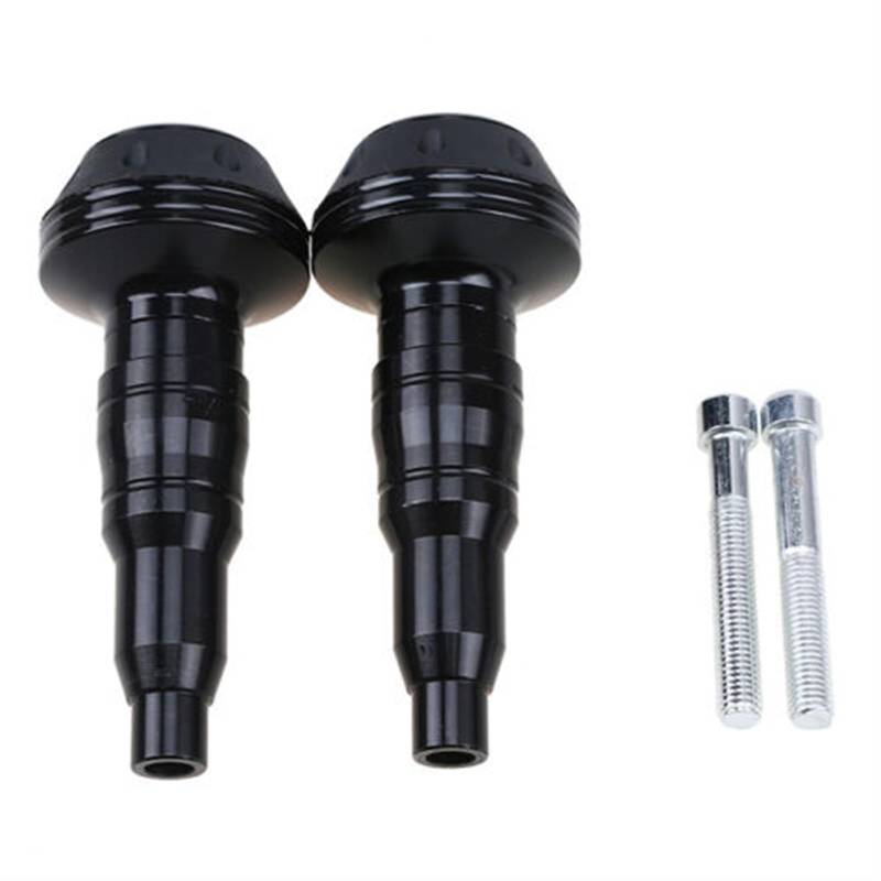 Motorrad-Slider 1 Paar 10 Mm Motorrad Rahmenschieber Schutzkappe Universal Anti Crash Falling Schutzbügel Motorrad-Rahmenverkleidungen(Black) von HXCKBLBY