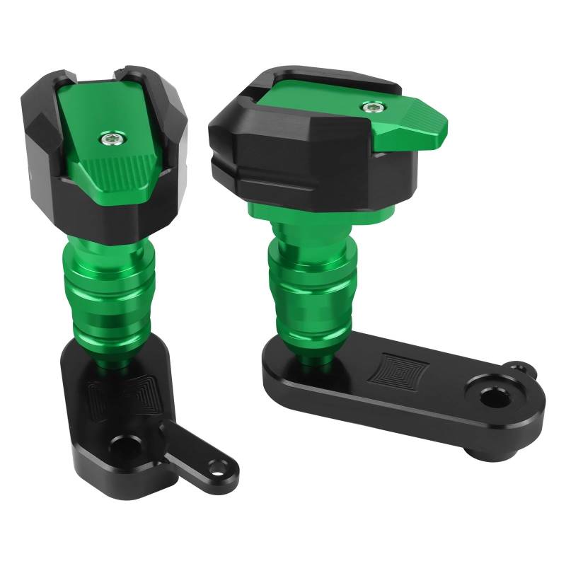 Motorrad-Slider Für Kawasaki Für ZX-6R ZX6R ZX636R ZX 6R 2009-2012 Motorrad Rahmen Slider Fallende Stoßstangenschutz Crash Pad Crashguard Protector Motorrad-Rahmenverkleidungen(Green,B) von HXCKBLBY