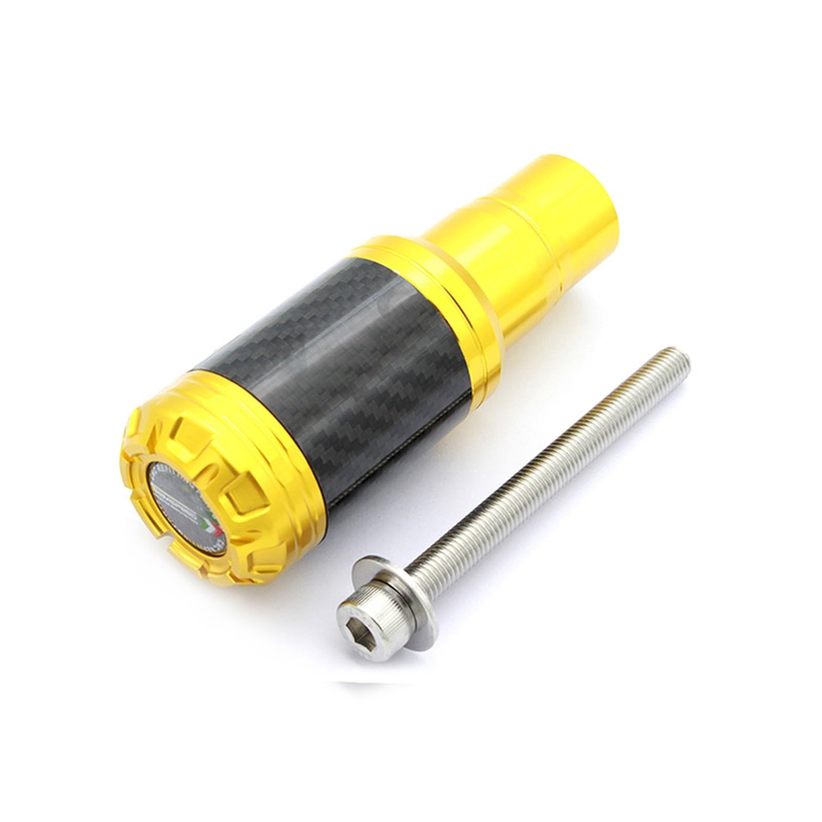 Motorrad-Slider Für YA.MA.HA Für MT-07 Tracer 700/GT 2022 Carbon Fiber Hinten Schutz Crash Guard Auspuff Schalldämpfer Rohr Rahmen Fallen Sliders Motorrad-Rahmenverkleidungen(Gold) von HXCKBLBY