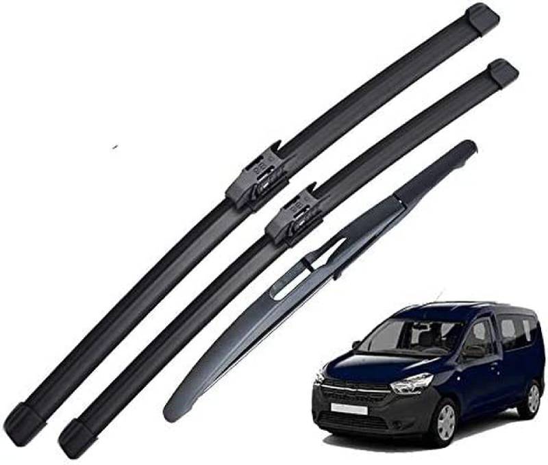 HXINOA Scheibenwischer vorne und hinten, für Dacia Dokker 2016-2020, 2 Stück, 120 cm, Gummi, Haken, Autozubehör, Wischblatt von HXINOA