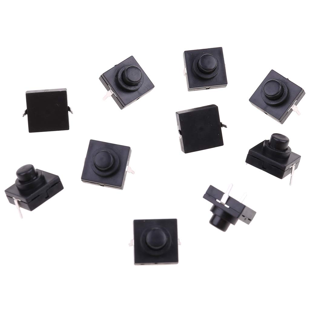 Taschenlampentasten, 1 A, 30 V, 2-polig, CB-1212-112D, ultradünne Füße, 10 Stück Taschenlampentasten, 1 A, 30 V, 2-polig, CB-1212-112D, ultradünne Füße, 10 Stück von HXNH