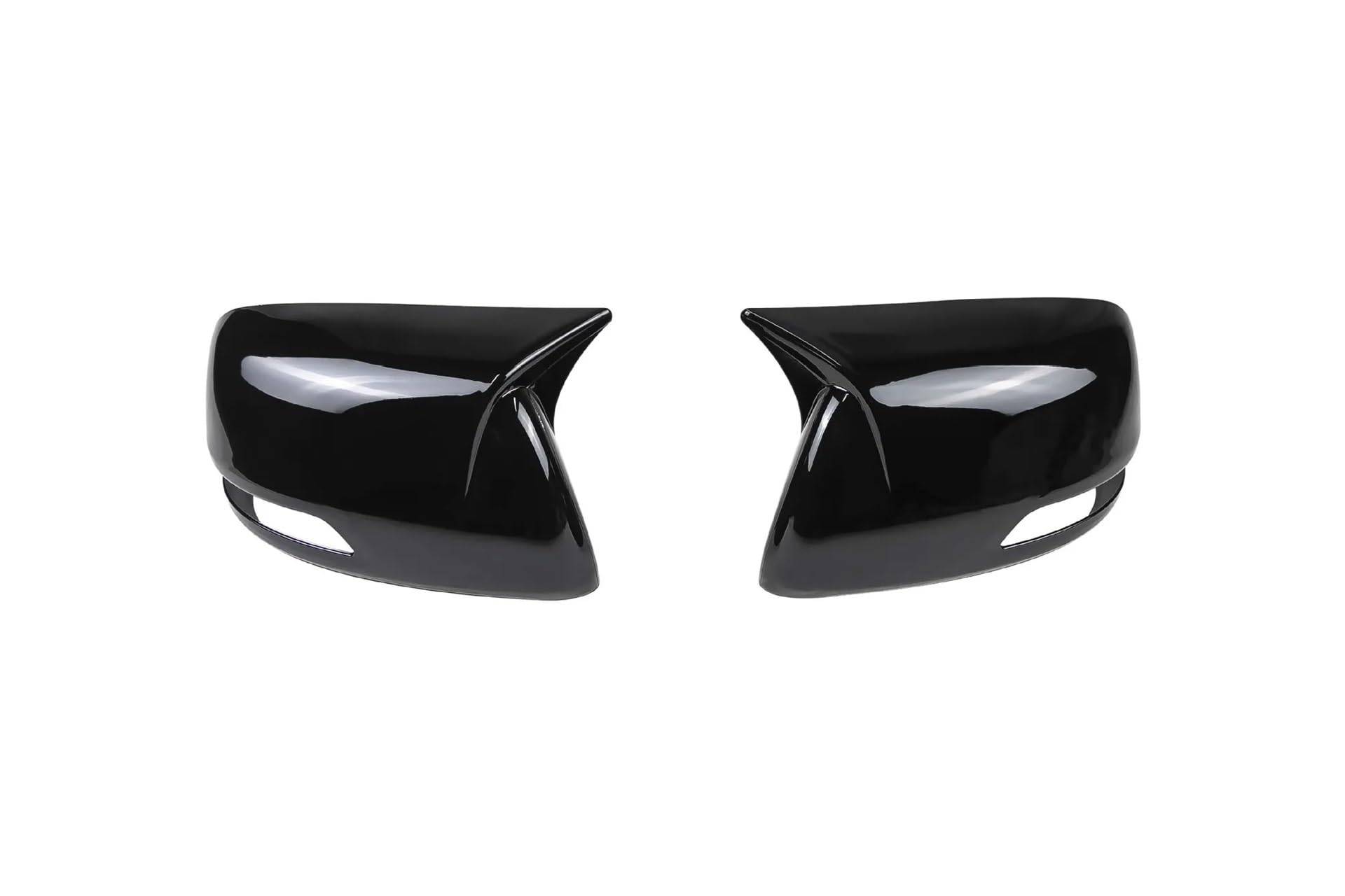 KANGYEBAIHUODIAN Passend for 08-21 Land Cruiser/Prado Modifizierte Kuhhorn-Rückspiegelabdeckung Rückspiegel(Bright black) von HXPKKX