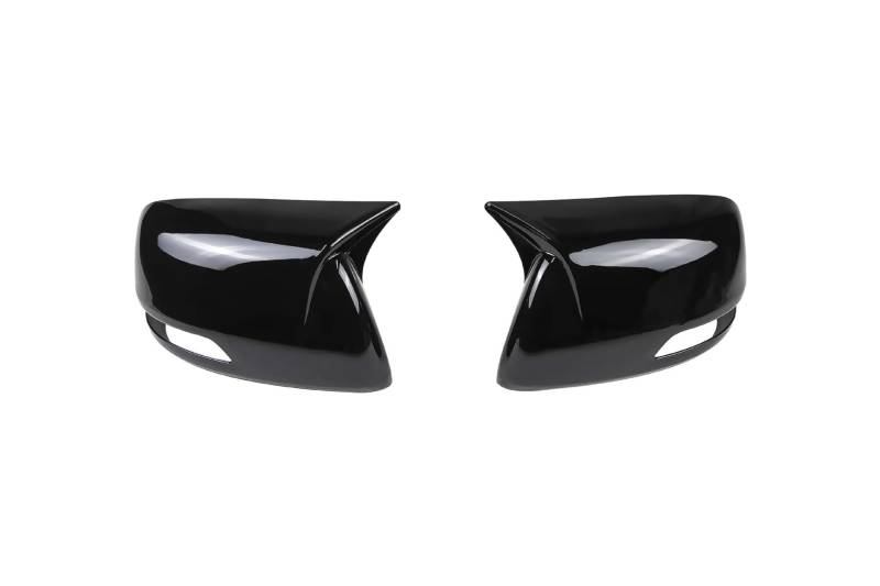 KANGYEBAIHUODIAN Passend for 08-21 Land Cruiser/Prado Modifizierte Kuhhorn-Rückspiegelabdeckung Rückspiegel(Bright black) von HXPKKX