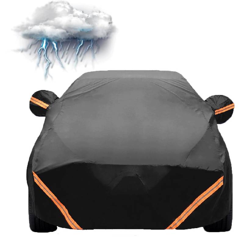 Autoabdeckung Outdoor für Volkswagen Autoabdeckung Wasserdicht Autoabdeckung Abdeckplane für Regen Sonne Staub Schutz Autoabdeckung Vollgarage Car Cover Universal(A,Für Golf) von HXQSL