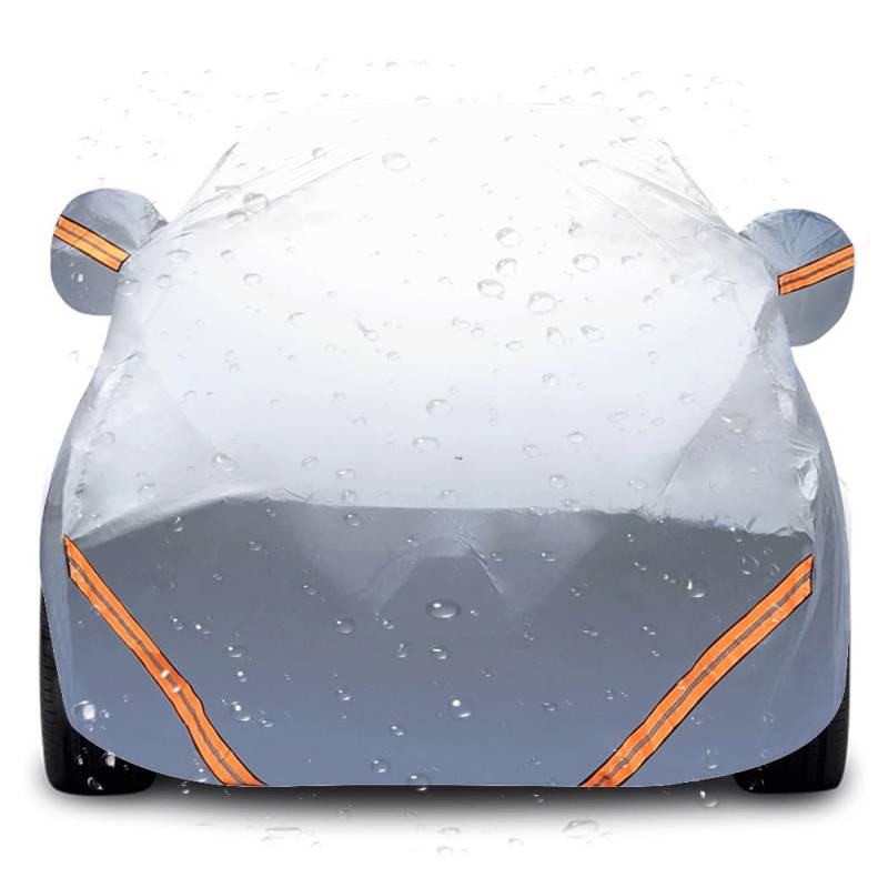 Autoschutzhülle für Ford Fusion 2013-2020 Autoabdeckung Wasserdicht Sonnenschutz Vollgarage Autoplane mit Tür-Reißverschluss Auto Abdeckplane Universale Autoschutzhülle(B,Expedition) von HXQSL