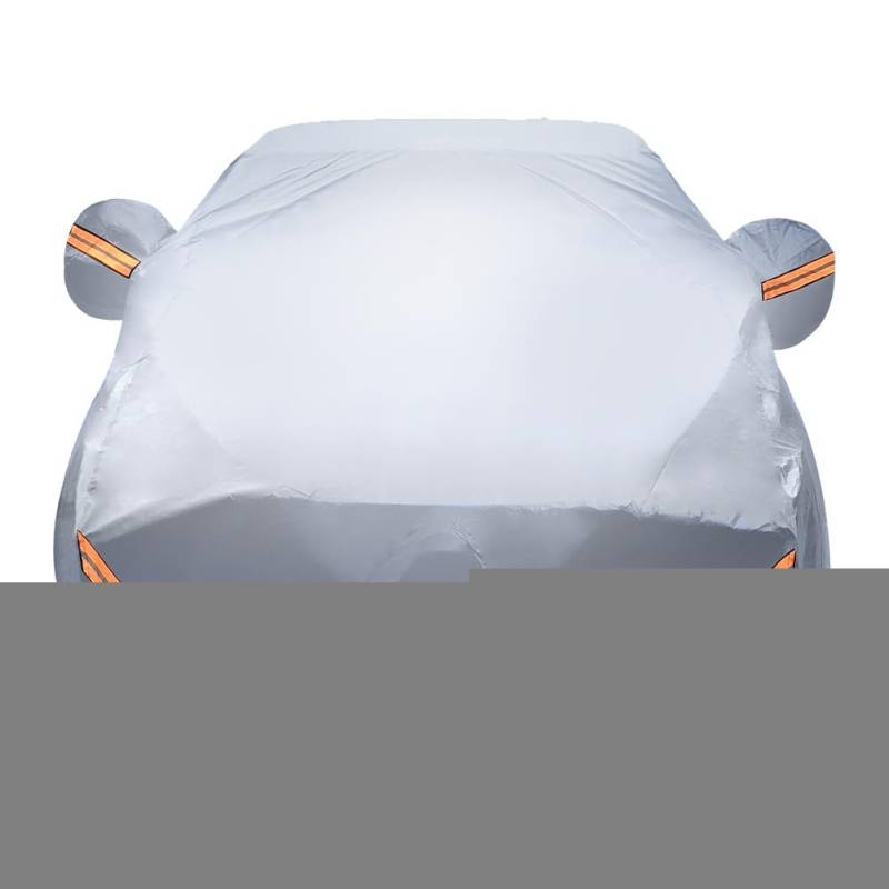 Universale Autoschutzhülle für Opel Corsa wasserdichte Autoplane Vollgarage Autoplane Mit Tür-Reißverschluss Atmungsaktiv Auto Abdeckung Oxford Cloth Auto Abdeckung Outdoor Wasserdicht(A,Für Corsa) von HXQSL